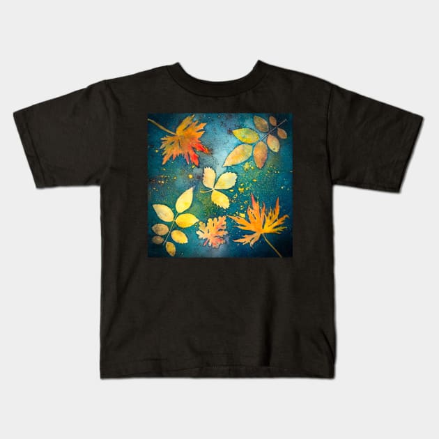 Botanical cyanotype 3 Kids T-Shirt by redwitchart